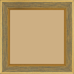 Cadre bois profil plat largeur 3.5cm couleur or fond bleu filet or - 30x30 Cadre bois profil plat largeur 3.5cm couleur or fond bleu filet or - 30x30