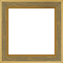 Cadre bois profil plat largeur 3.5cm couleur or fond bleu filet or - 34x46 Cadre bois profil plat largeur 3.5cm couleur or fond bleu filet or - 34x46