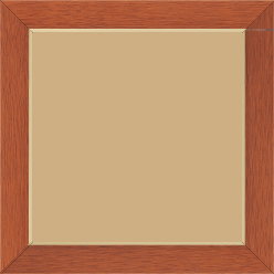 Cadre bois profil plat largeur 2.9cm couleur merisier filet or - 70x90