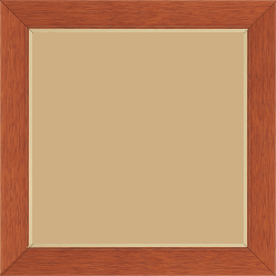 Cadre bois profil plat largeur 2.9cm couleur merisier filet or