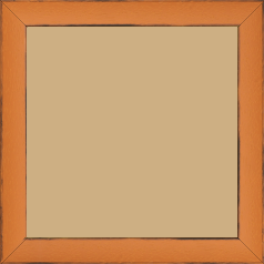 Cadre bois profil concave largeur 2.4cm couleur orange tonique  satiné  arêtes essuyés noircies de chaque coté - 40x50 Cadre bois profil concave largeur 2.4cm couleur orange tonique  satiné  arêtes essuyés noircies de chaque coté - 40x50