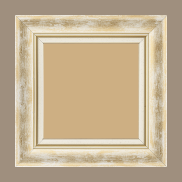 Cadre bois profil incurvé largeur 5.7cm de couleur blanc fond or marie louise blanche mouchetée filet or intégré - 20x30 Cadre bois profil incurvé largeur 5.7cm de couleur blanc fond or marie louise blanche mouchetée filet or intégré - 20x30