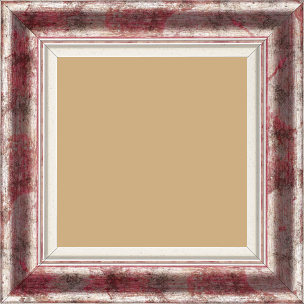 Cadre bois profil incurvé largeur 5.7cm de couleur rose fushia fond argent marie louise blanche mouchetée filet argent intégré - 20x30 Cadre bois profil incurvé largeur 5.7cm de couleur rose fushia fond argent marie louise blanche mouchetée filet argent intégré - 20x30