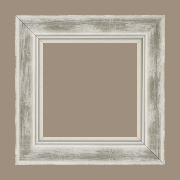 Cadre bois profil incurvé largeur 5.7cm de couleur blanc fond argent marie louise blanche mouchetée filet argent intégré - 70x90 Cadre bois profil incurvé largeur 5.7cm de couleur blanc fond argent marie louise blanche mouchetée filet argent intégré - 70x90