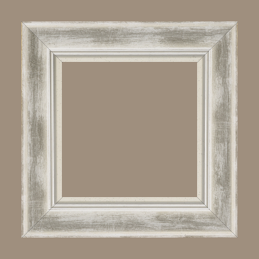 Cadre bois profil incurvé largeur 5.7cm de couleur blanc fond argent marie louise blanche mouchetée filet argent intégré - 116x73 Cadre bois profil incurvé largeur 5.7cm de couleur blanc fond argent marie louise blanche mouchetée filet argent intégré - 116x73