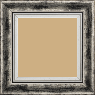 Cadre bois profil incurvé largeur 5.7cm de couleur noir fond argent marie louise blanche mouchetée filet argent intégré - 20x30 Cadre bois profil incurvé largeur 5.7cm de couleur noir fond argent marie louise blanche mouchetée filet argent intégré - 20x30