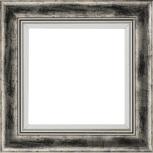 Cadre bois profil incurvé largeur 5.7cm de couleur noir fond argent marie louise blanche mouchetée filet argent intégré - 70x90 Cadre bois profil incurvé largeur 5.7cm de couleur noir fond argent marie louise blanche mouchetée filet argent intégré - 70x90