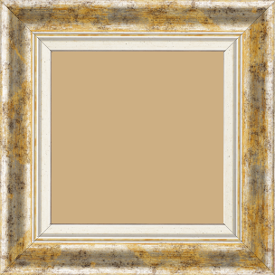 Cadre bois profil incurvé largeur 5.7cm de couleur jaune fond argent marie louise blanche mouchetée filet argent intégré - 20x30 Cadre bois profil incurvé largeur 5.7cm de couleur jaune fond argent marie louise blanche mouchetée filet argent intégré - 20x30