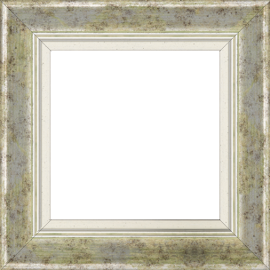 Cadre bois profil incurvé largeur 5.7cm de couleur vert fond argent marie louise blanche mouchetée filet argent intégré - 80x100 Cadre bois profil incurvé largeur 5.7cm de couleur vert fond argent marie louise blanche mouchetée filet argent intégré - 80x100