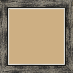 Cadre bois profil plat largeur 3.3cm couleur noir fond argent filet argent - 29.7x42 Cadre bois profil plat largeur 3.3cm couleur noir fond argent filet argent - 29.7x42