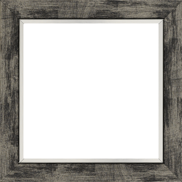 Cadre bois profil plat largeur 3.3cm couleur noir fond argent filet argent - 61x46