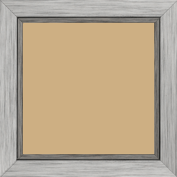 Cadre bois profil plat largeur 3.3cm couleur argent filet plomb - 50x75