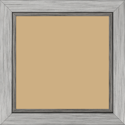 Cadre bois profil plat largeur 3.3cm couleur argent filet plomb - 70x90