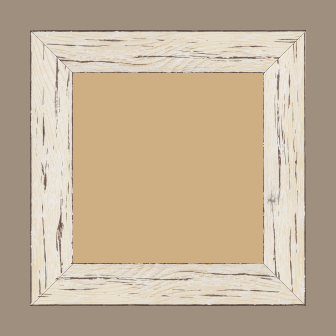 Cadre bois profil plat largeur 4.3cm couleur blanchie finition aspect vieilli antique