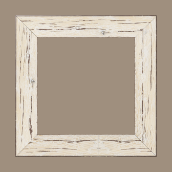 Cadre bois profil plat largeur 4.3cm couleur blanchie finition aspect vieilli antique - 30x30 Cadre bois profil plat largeur 4.3cm couleur blanchie finition aspect vieilli antique - 30x30
