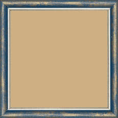 Cadre bois profil arrondi largeur 2.1cm  couleur bleu fond or filet argent chaud - 50x65 Cadre bois profil arrondi largeur 2.1cm  couleur bleu fond or filet argent chaud - 50x65