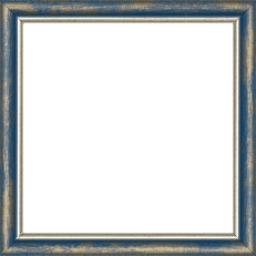 Cadre bois profil arrondi largeur 2.1cm  couleur bleu fond or filet argent chaud - 34x46 Cadre bois profil arrondi largeur 2.1cm  couleur bleu fond or filet argent chaud - 34x46