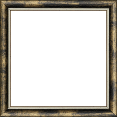 Cadre bois profil arrondi largeur 2.1cm  couleur noir fond or filet argent chaud - 15x21