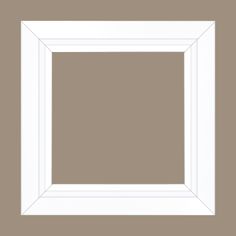 Cadre bois profil pente largeur 4.5cm de couleur blanc mat filet blanc - 116x73 Cadre bois profil pente largeur 4.5cm de couleur blanc mat filet blanc - 116x73