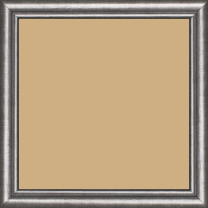 Cadre bois profil arrondi largeur 2.1cm couleur plomb filet plomb - 40x50 Cadre bois profil arrondi largeur 2.1cm couleur plomb filet plomb - 40x50