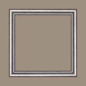 Cadre bois profil arrondi largeur 2.1cm couleur plomb filet plomb - 34x46 Cadre bois profil arrondi largeur 2.1cm couleur plomb filet plomb - 34x46