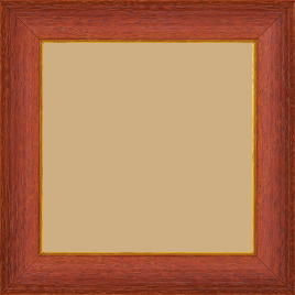 Cadre bois profil incurvé largeur 3.9cm couleur rouge cerise satiné filet or - 40x60 Cadre bois profil incurvé largeur 3.9cm couleur rouge cerise satiné filet or - 40x60