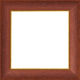 Cadre bois profil incurvé largeur 3.9cm couleur acajou satiné filet or - 80x100 Cadre bois profil incurvé largeur 3.9cm couleur acajou satiné filet or - 80x100
