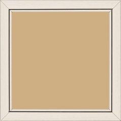 Cadre bois profil bombé largeur 2.4cm couleur crème satiné filet noir - 70x100 Cadre bois profil bombé largeur 2.4cm couleur crème satiné filet noir - 70x100