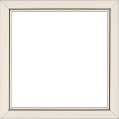 Cadre bois profil bombé largeur 2.4cm couleur crème satiné filet noir - 80x100 Cadre bois profil bombé largeur 2.4cm couleur crème satiné filet noir - 80x100