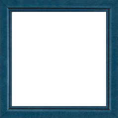 Cadre bois profil bombé largeur 2.4cm couleur bleu cobalt satiné filet noir - 61x46