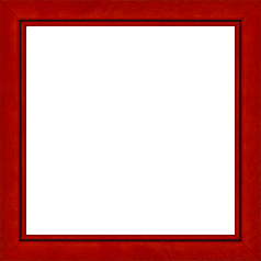 Cadre bois profil bombé largeur 2.4cm couleur rouge cerise satiné filet noir - 70x70