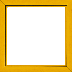 Cadre bois profil bombé largeur 2.4cm couleur jaune tournesol satiné filet noir - 50x70 Cadre bois profil bombé largeur 2.4cm couleur jaune tournesol satiné filet noir - 50x70