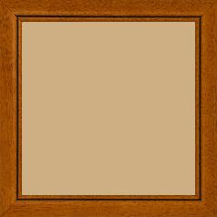 Cadre bois profil bombé largeur 2.4cm couleur marron ton bois satiné filet noir - 30x30 Cadre bois profil bombé largeur 2.4cm couleur marron ton bois satiné filet noir - 30x30