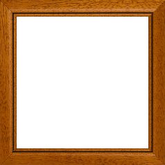 Cadre bois profil bombé largeur 2.4cm couleur marron ton bois satiné filet noir - 40x60