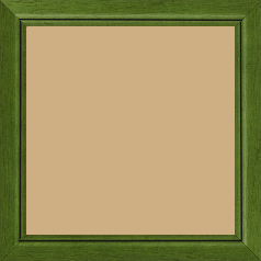 Cadre bois profil bombé largeur 2.4cm couleur vert sapin satiné filet noir - 30x30 Cadre bois profil bombé largeur 2.4cm couleur vert sapin satiné filet noir - 30x30