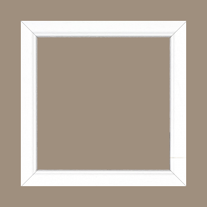 Cadre bois profil bombé largeur 2.4cm couleur blanc satiné - 61x46