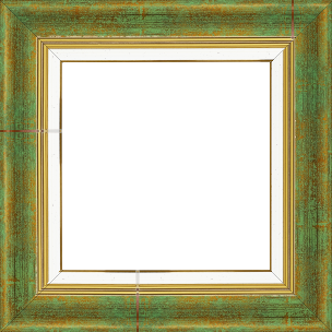 Cadre bois profil incurvé largeur 5.7cm de couleur vert fond or marie louise blanche mouchetée filet or intégré - 116x73 Cadre bois profil incurvé largeur 5.7cm de couleur vert fond or marie louise blanche mouchetée filet or intégré - 116x73