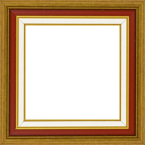 Cadre bois largeur 5.2cm or gorge bordeaux  marie louise crème filet or intégrée - 27x16 Cadre bois largeur 5.2cm or gorge bordeaux  marie louise crème filet or intégrée - 27x16