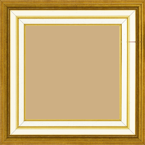 Cadre bois largeur 5.2cm or gorge crème  marie louise crème filet or intégrée - 25x60 Cadre bois largeur 5.2cm or gorge crème  marie louise crème filet or intégrée - 25x60