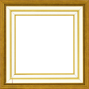 Cadre bois largeur 5.2cm or gorge crème  marie louise crème filet or intégrée - 34x46 Cadre bois largeur 5.2cm or gorge crème  marie louise crème filet or intégrée - 34x46