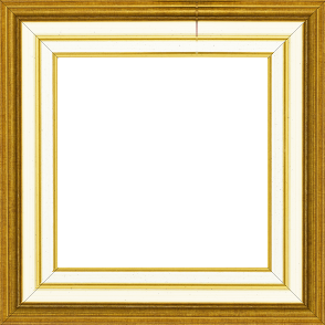 Cadre bois largeur 5.2cm or gorge crème  marie louise crème filet or intégrée - 27x16 Cadre bois largeur 5.2cm or gorge crème  marie louise crème filet or intégrée - 27x16