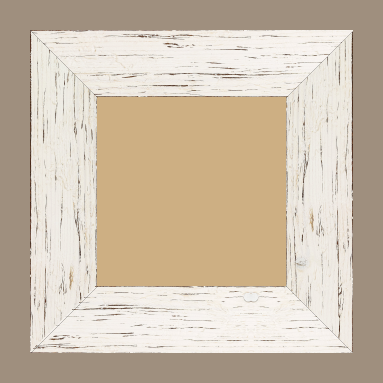 Cadre bois profil plat largeur 6.7cm couleur blanchie finition aspect vieilli antique - 50x75