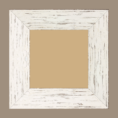 Cadre bois profil plat largeur 6.7cm couleur blanchie finition aspect vieilli antique - 50x100 Cadre bois profil plat largeur 6.7cm couleur blanchie finition aspect vieilli antique - 50x100