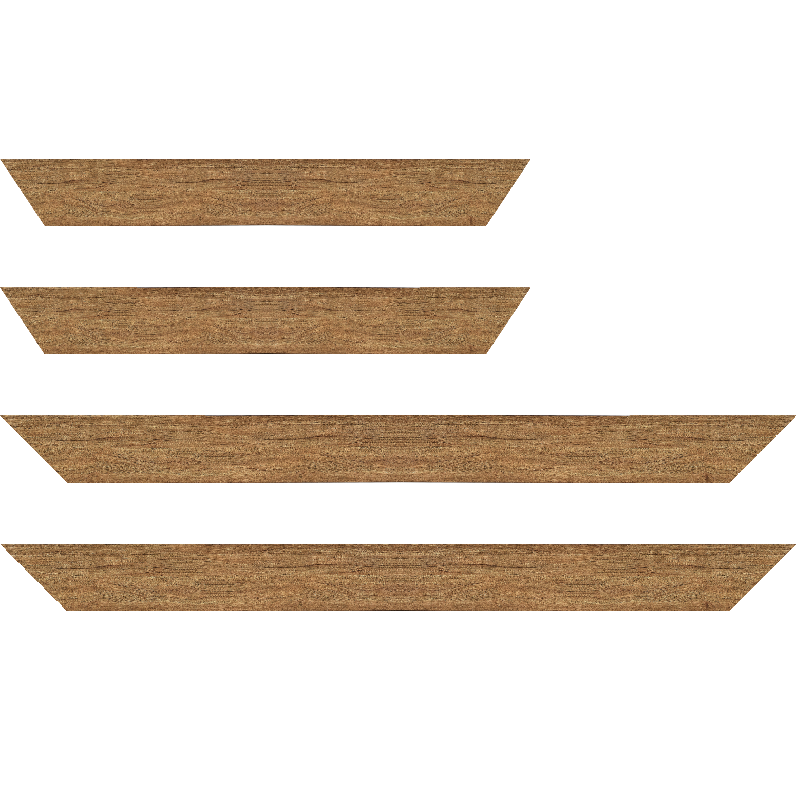 Baguette bois profil plat largeur 4.2cm décor bois chêne doré
