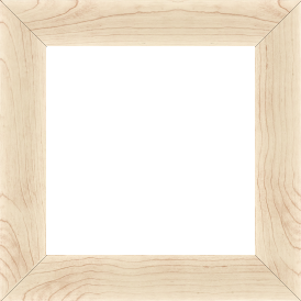 Cadre bois profil plat largeur 4.2cm décor bois blanc naturel - 80x100