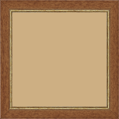 Cadre bois profil plat largeur 2.5cm couleur marron ton bois filet or - 60x90 Cadre bois profil plat largeur 2.5cm couleur marron ton bois filet or - 60x90