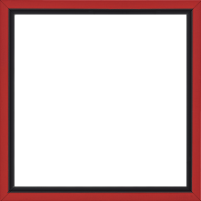 Cadre bois profil plat largeur 1.6cm couleur rouge satiné filet noir en retrait de la face du cadre de 6mm assurant un effet très original - 34x40 Cadre bois profil plat largeur 1.6cm couleur rouge satiné filet noir en retrait de la face du cadre de 6mm assurant un effet très original - 34x40