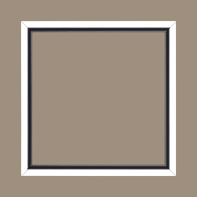Cadre bois profil plat largeur 1.6cm couleur blanc mat finition pore bouché filet noir en retrait de la face du cadre de 6mm assurant un effet très original - 40x50 Cadre bois profil plat largeur 1.6cm couleur blanc mat finition pore bouché filet noir en retrait de la face du cadre de 6mm assurant un effet très original - 40x50