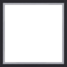 Cadre bois profil plat largeur 1.6cm couleur noir mat finition pore bouché filet argent mat en retrait de la face du cadre de 6mm assurant un effet très original - 30x30 Cadre bois profil plat largeur 1.6cm couleur noir mat finition pore bouché filet argent mat en retrait de la face du cadre de 6mm assurant un effet très original - 30x30
