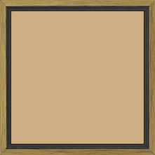 Cadre bois profil plat largeur 1.6cm couleur or contemporain filet noir en retrait de la face du cadre de 6mm assurant un effet très original - 60x60 Cadre bois profil plat largeur 1.6cm couleur or contemporain filet noir en retrait de la face du cadre de 6mm assurant un effet très original - 60x60